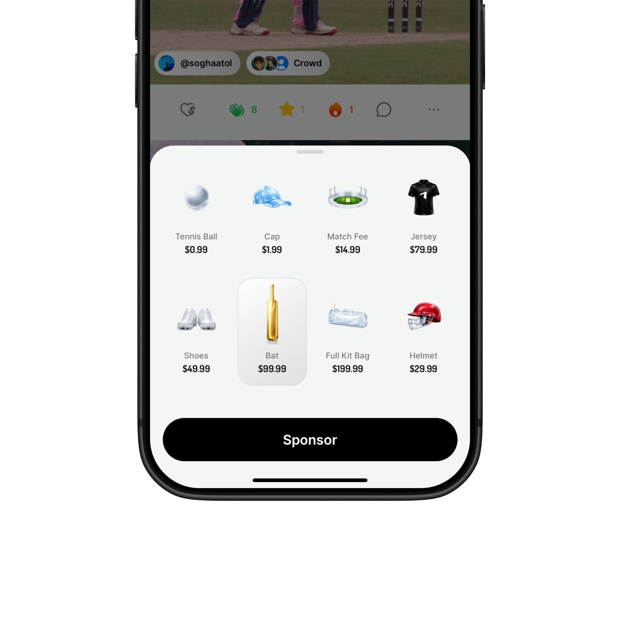 Lecopter app sponsorship screen